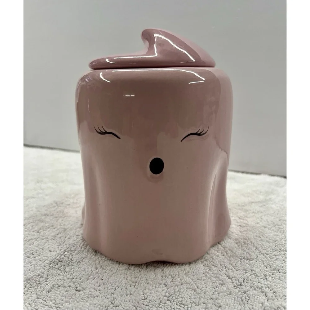 10 Strawberry Street Ceramic Happy Ghost Cookie Jar